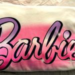 Barbie Airbrushed Logo Cropped Varsity Graphic Tee. White Size XL Photo 3