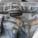American Eagle  SZ 2 SHORT Jegging Jeans Hi-Rise Distressed Stretch Frayed Hems Photo 9