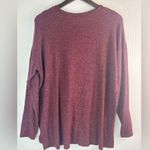 American Eagle Outfitters L Pullover Knit Long Sleeved Tunic Top in Berry Photo 2