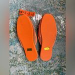 Y2K vintage NOS Chinese orange sequined souvenir slipper slides, size 11/12 Photo 5