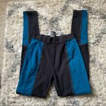 Urban Outfitters  Victory Color block Leggings Blue Teal Black High Rise Waisted Photo 5