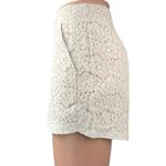 Joie  Women's White Floral Lace Overlay High Waisted Casual Mini Shorts Size 6 Photo 1