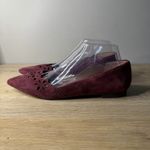 Ralph Lauren Lauren  Allayana Burgundy Laser Cut Pointed Toe Ballet Flat Size 8.5 Photo 1