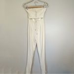 Reformation Winona Off-White Rayon Nylon Blend Strappy Jumpsuit Open Back 4 Photo 6