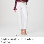 Paige Skyline Ankle White Jeans Photo 12