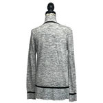 Lou & grey Lou & Gray Gray Black Marled Open Front Cardigan Sweater | Cotton | Pockets | Photo 4