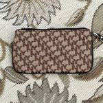 NY&C New York & Company Wristlet Wallet Monogram Logo AOP Brown Photo 1