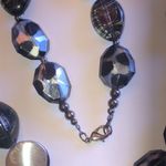 Black Clear Animal Print Beads Long Beaded Boho Necklace Photo 2