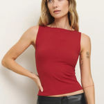 Reformation  Dusk Knit Tank Top Red Size XL Photo 0