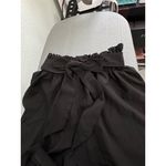 SheIn  Black Paperbag Waist Shorts with Tie Belt‎ Size Small Photo 5