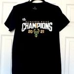 Fanatics  Milwaukee Bucks Black Short Sleeve Tee Shirt Top Size Medium 2021 Photo 0
