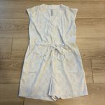 Athleta  Marlow Printed Romper Snakeskin Ivory V-neck Cap Sleeve Size XS Photo 2