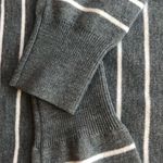 French Connection Gray Stripe Turtleneck Sweater Size M Long Sleeve Cozy Warm Photo 2