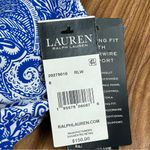 Ralph Lauren  Blue Paisley Ruffle Front Swimsuit NWT - Size 6 Photo 9