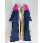 J.Crew Color block Canvas Cap Toe Slip-On Espadrilles Size 8.5 New Navy/Pink Photo 6