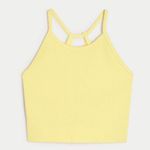 Gilly Hicks Hollister Neon Yellow Ribbed Sports Bra Tank Top Photo 0