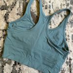 Teal Brami Crop Razorback Tank Top Blue Photo 1