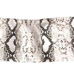 Womens Bikini Top Bandeau Strapless Removable Cups Snake Print White Black S Photo 1