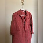 Marine layer ‎ Charlie Utility Jumpsuit Rosewood Sz Medium in Burnt Salmon Orange Photo 1