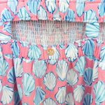 Simply Southern  Womens Dress Size M Pink Blue Shell Print Beachy Coastal Resort Photo 6
