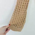 Wild Fable NWT  Crochet Long Sleeve V-Neck Sweater Light Taupe Shine Size Small S Photo 1