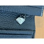 Omnia Crystal Black Leather Trifold Wallet Snap Closure Photo 4