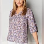 J Jill linen top size medium. Purple lotus Photo 0