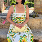 Farm Rio Papaya Salad Scarf Maxi Dress Size Large Photo 0