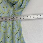 Devotion Twins Amorgos Women's Blue & Yellow Eyelet Embroidered‎ Dress Photo 1