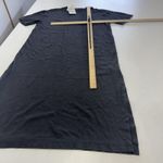 ZARA ‎ Shirt Dress Womens Medium Black Side Slit Short Sleeve Midi Length Casual Photo 8