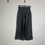NEW Ripley Rader Black Vegan Leather Straight Leg Pant: Cropped Size 3 (Medium) Photo 3