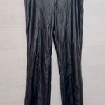 Wild Fable Women's Black Faux Leather High Waisted Straight Leg Pants size 14 Photo 1
