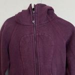 Lululemon  zip up Scuba Classic Cotton Fleece Heathered Bordeaux Drama‎ size 4 Photo 4
