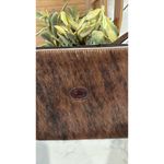 Sergio’s Collection cow hide fur leather western ranch brown crossbody Photo 1