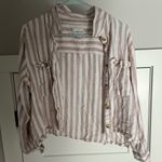 American Eagle Outfitters Pink and White Striped Shirt Photo 0