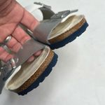 Birkenstock Arizona White Silver Double Strap Leather Narrow Sandals S-375 36 EU Photo 4