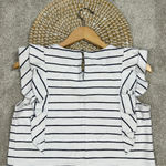 Anthropologie Postmark Flutterwork Top Sleeveless Navy White Striped Size XS Photo 5