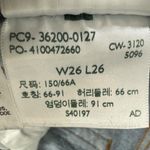 Levi's 501 Premium Crop Jeans in Charleston Fun Size 27 Big E Distressed Raw Hem Photo 15