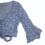 LA Hearts  - Pacsun | Blue Floral Crop Top | Medium Photo 3