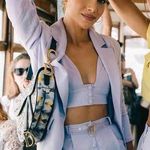 Trendy korean style sexy summer purple crop top Photo 0