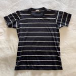 Brandy Melville  John Galt Navy Stripes Crewneck T-Shirt Women’s One Size EUC Photo 0