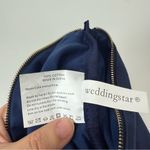 Navy Blue Canvas Makeup Pouch with Inspirational Quote Photo 4