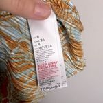 Topshop  Floral Print Pleated Cropped Blouse Size S Photo 4