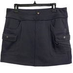 Athleta Grey Fleece Lined Mini Skirt Utility Pockets Cold Weather Size Large Photo 0