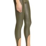 NWT Alix NYC Brower Faux Leather Stirrup Leggings Pine Green Women’s Size Small Photo 10