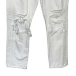 Levi's 501 Crop Jeans Distressed Straight Leg Point Black Women’s Size W25L26 Photo 4