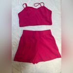 SheIn  VCAY Solid Shirred Cami Top & Short & Shirt Photo 1