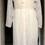 Byer California VINTAGE Amy Too!  White Lace Pleated
Duster Cardigan Dress 14.5 Photo 0