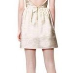 Alice + Olivia | Lilyanne Cream Jacquard Open Back Little White Dress | Size 8 Photo 1