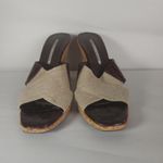 Donald J Pliner Women's Shoes Sandals Wedges Mala Cork Size 8.5 Brown Photo 1